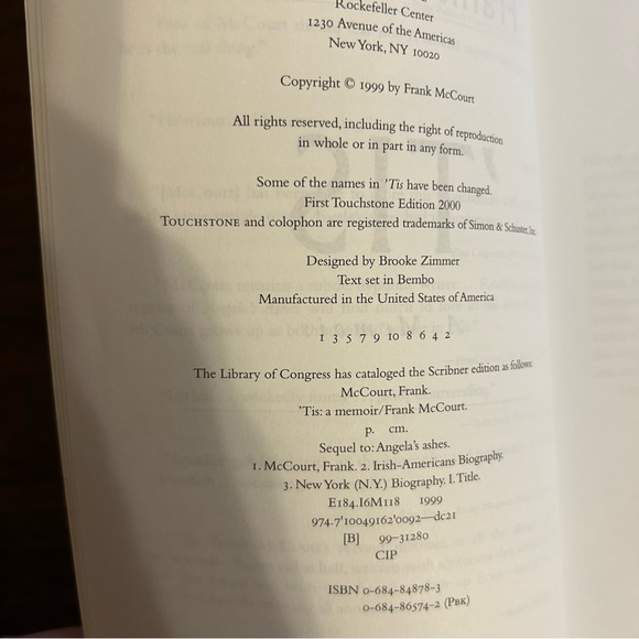 Frank McCourt Books Lot of 3 Angela’s Ashes, Teacher Man, Tis 2 HC & 1 PB - Picture 9 of 10